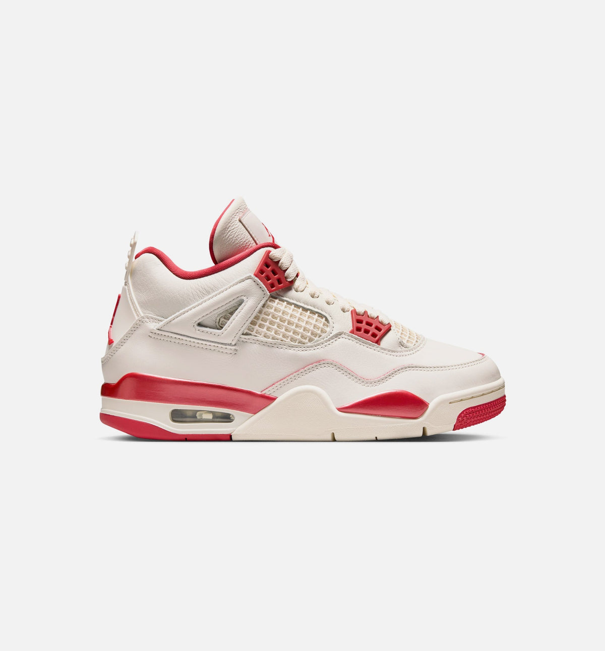 Air Jordan 4 Retro Valentine's Day Women's Shoes - Pale Ivory Sierra Red Tough Red