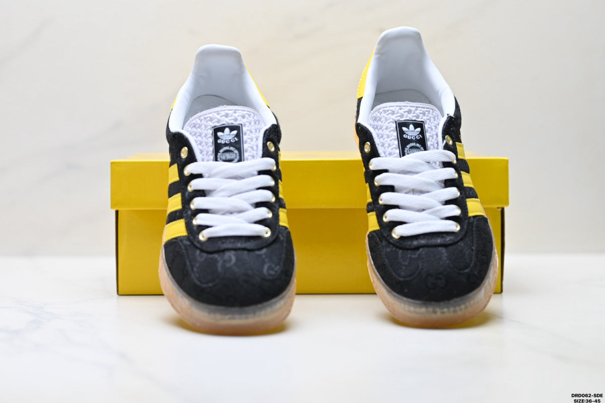 adidas x Gucci Gazelle Black Yellow Sneakers
