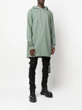 Rick Owens DRKSHDW long-sleeve rib-trimmed hoodie