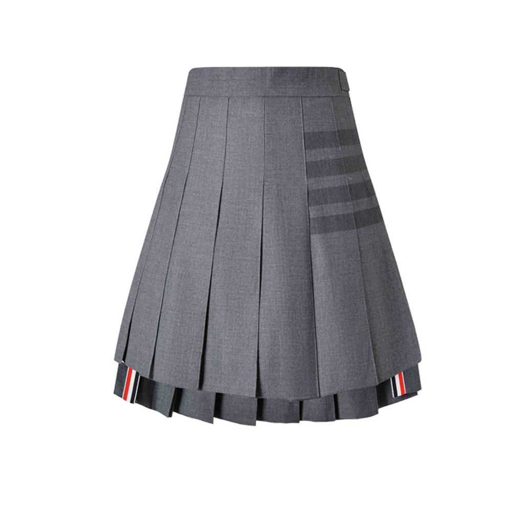 Women's 4-Bar Pleated Mini Skirt | Thom Browne