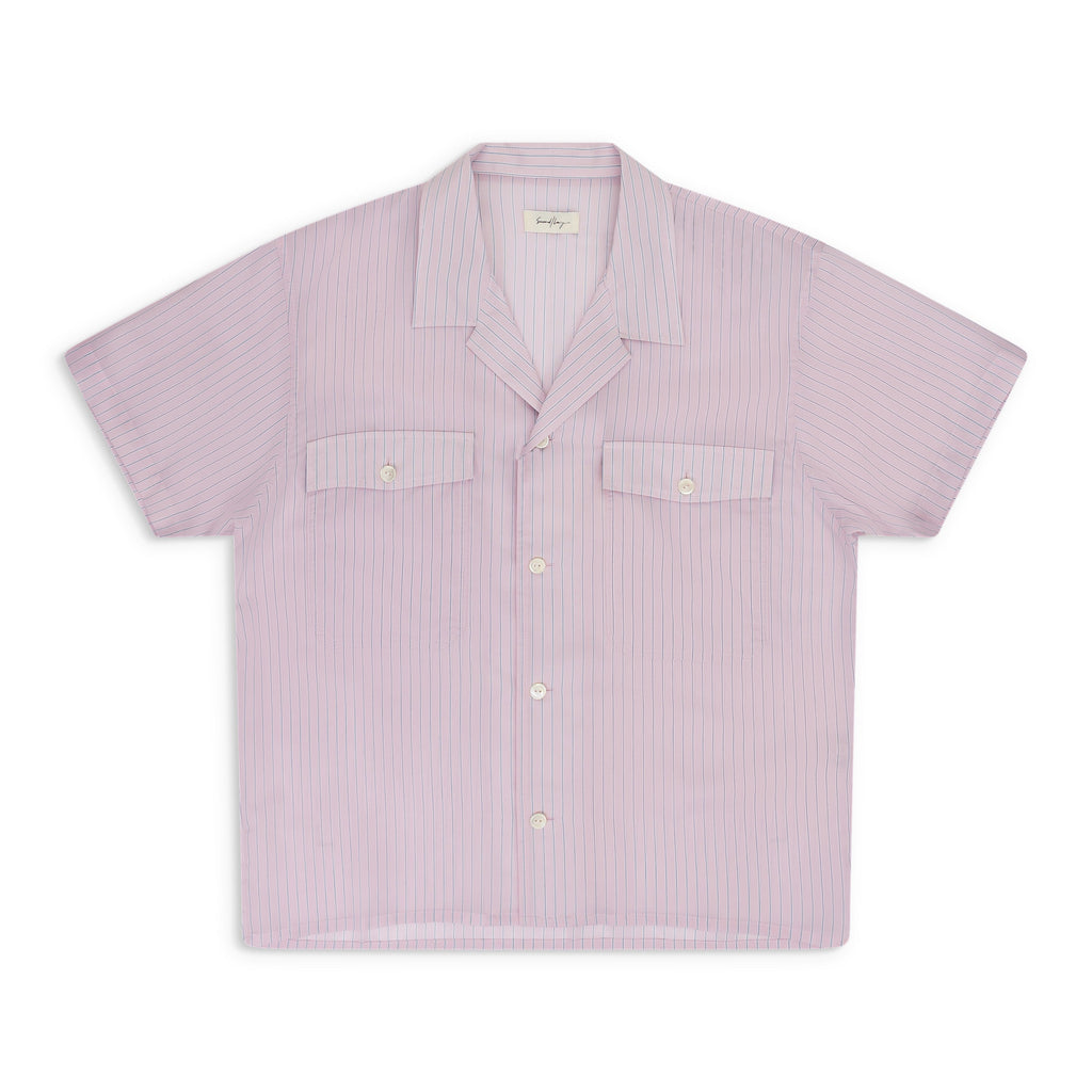 Pink Second Layer SS Open Collar Shirt