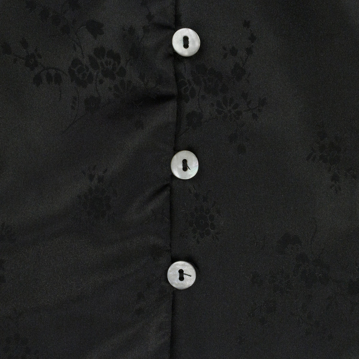 BLACK JACQUARD BUTTON BLOUSE
