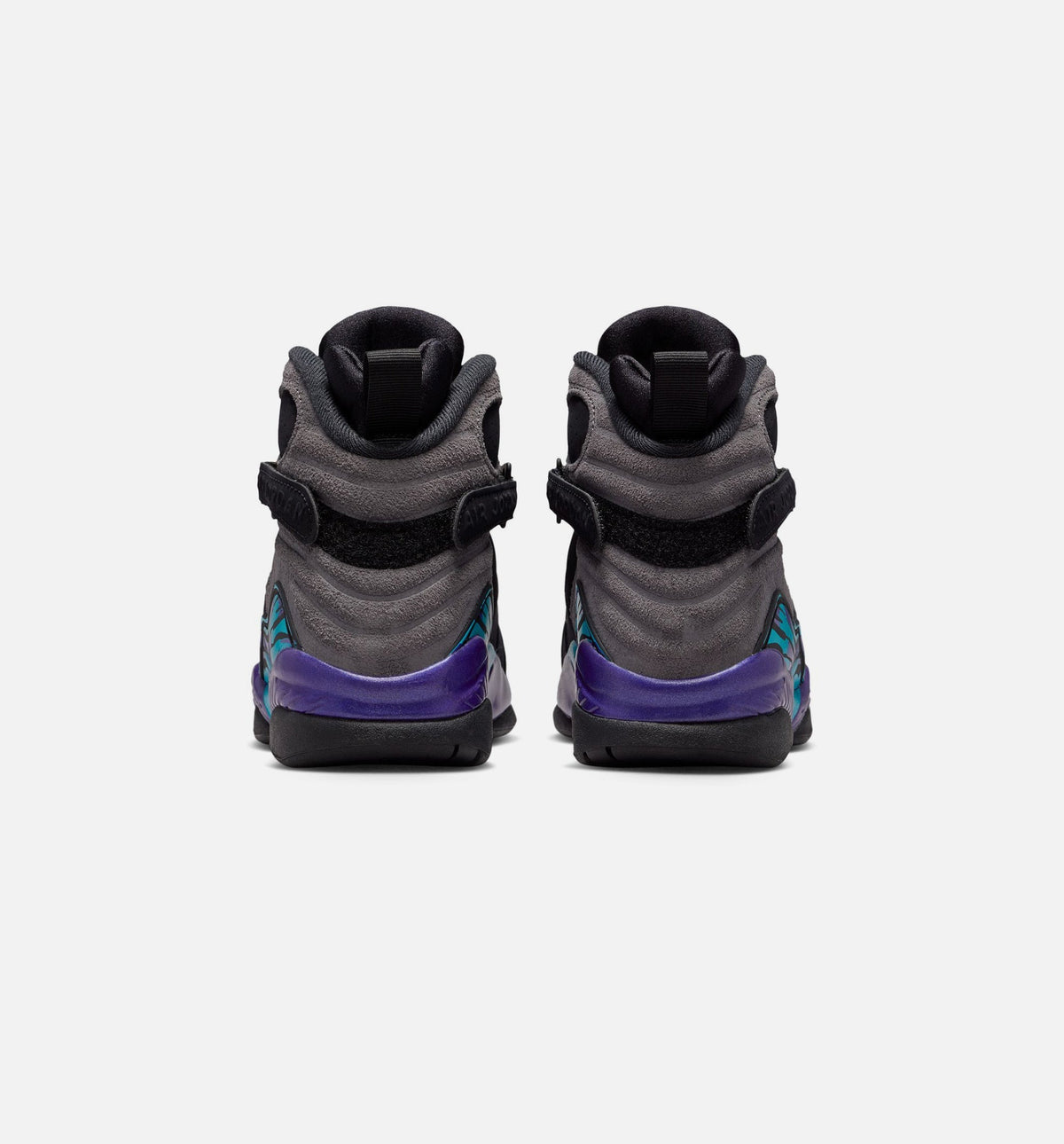 Air Jordan 8 Retro Aqua Grade School Sneakers - Black/Multi-Color/Bright Concord