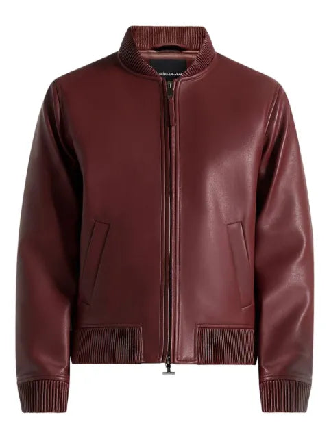 Manière De Voir Arman leather bomber jacket