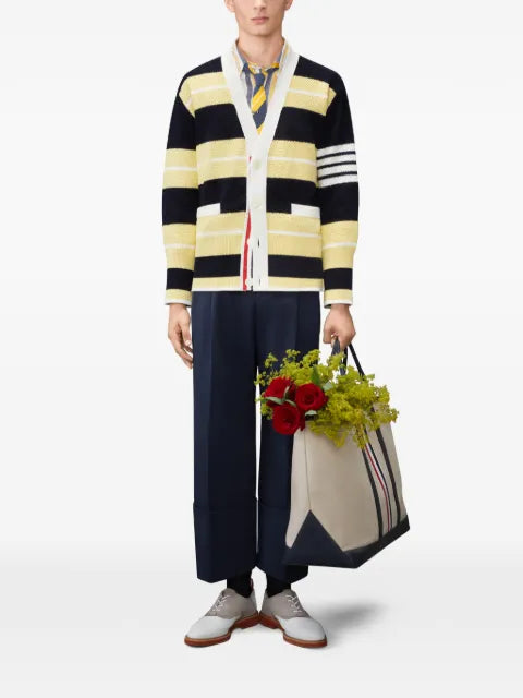 Thom Browne Seed stitch 4-Bar cardigan