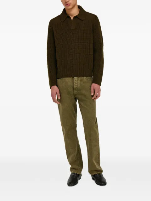 Ferragamo knitted sweater with polo collar