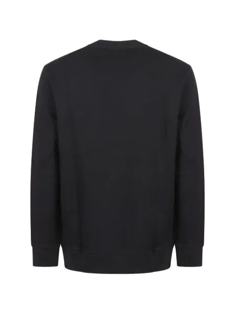 Paul Smith black cotton embroidered Zebra-logo sweatshirt