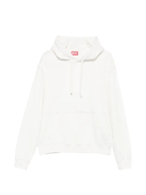 Diesel distressed-effect drawstring hoodie
