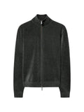 RRD velvet-effect zip-up sweater