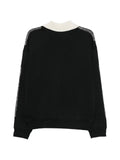 Laneus embroidered whipstitch sweatshirt