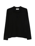 Lisa Yang contrast-stitch polo sweater