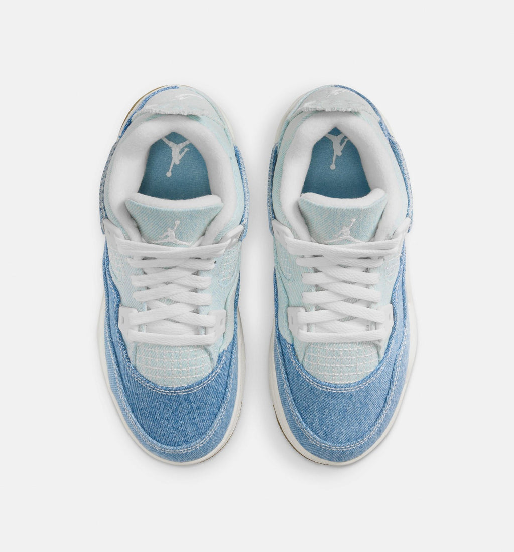 Air Jordan 4 Retro Worn Blue Preschool Lifestyle Shoe