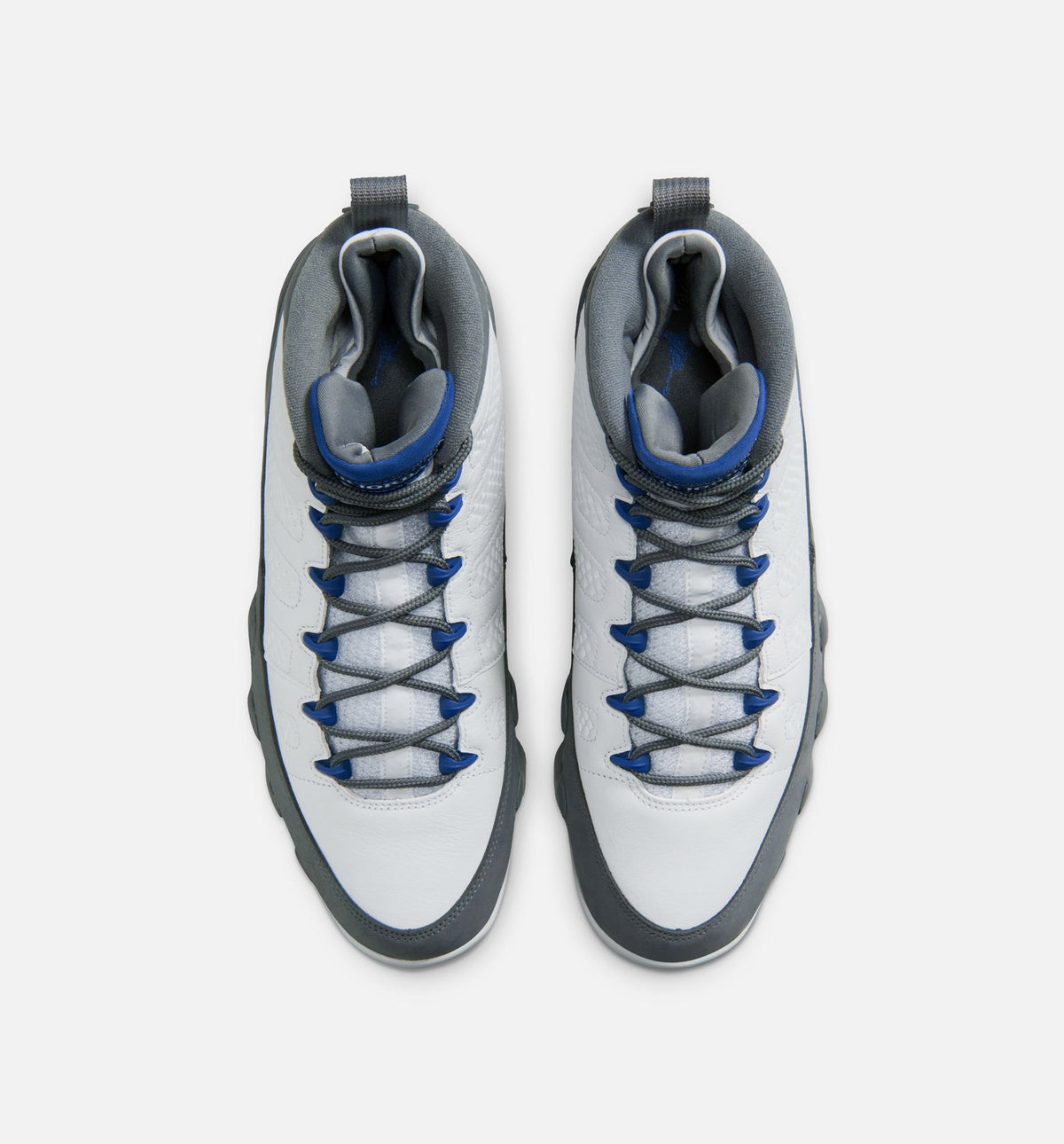 Air Jordan 9 Retro Flint Grey and French Blue Men's Lifestyle Shoe – White/French Blue/Flint Grey