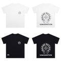 Chrome Heart T Shirts Summer Horseshoe Cross Print Short Sleeve T-Shirt