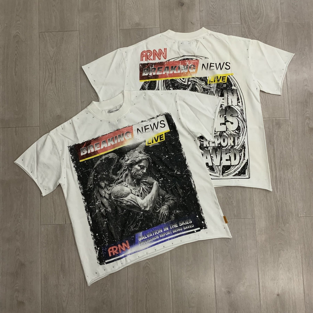 FIRST ROW Breaking News Salvation in the Skies Graphic T-Shirt