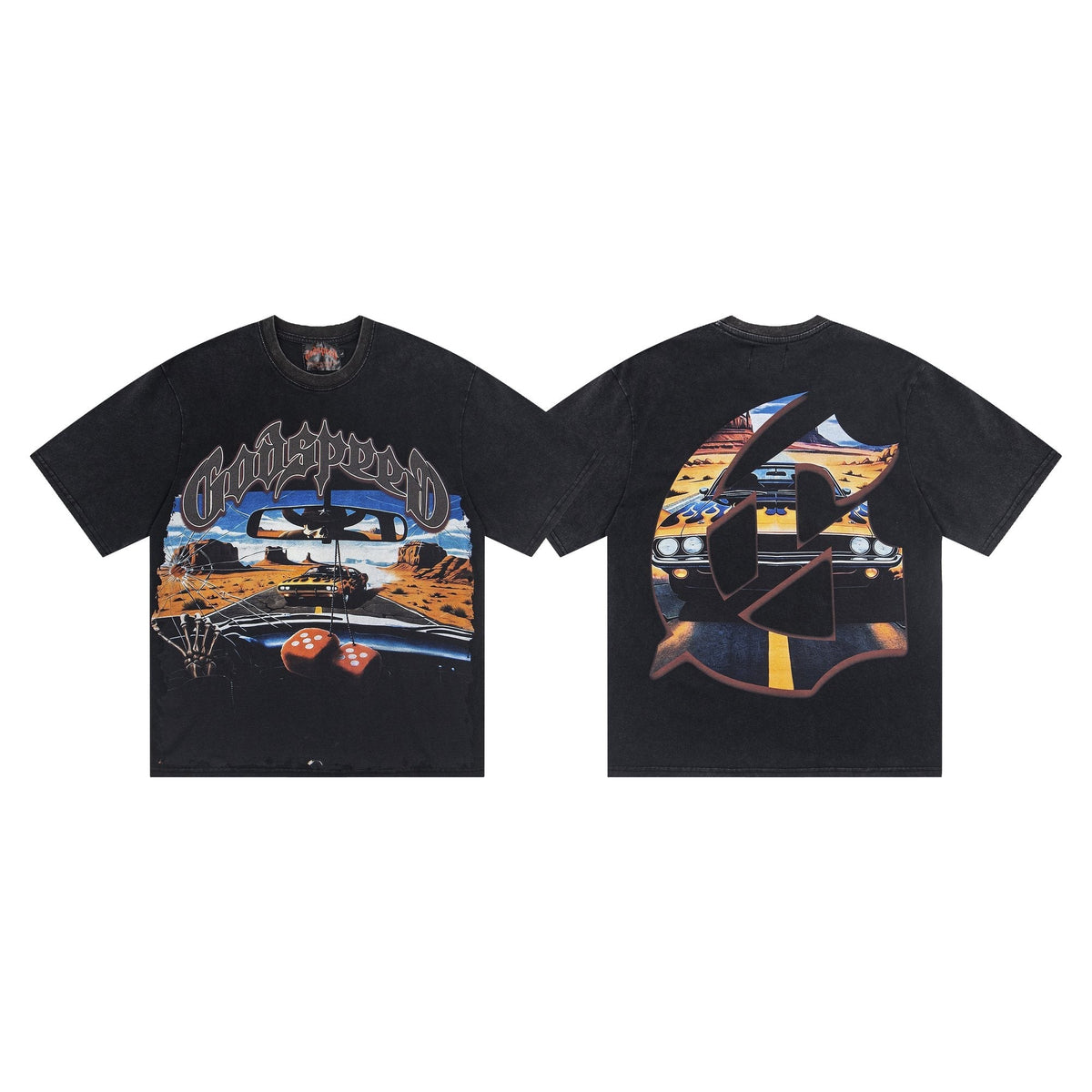 Godspeed Car & Dice Graphic T-Shirt