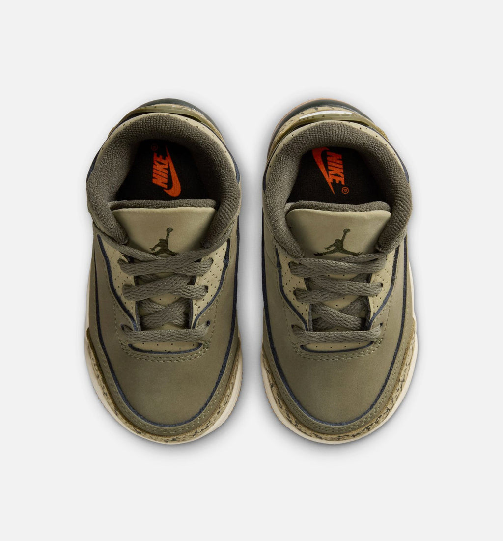 Air Jordan 3 Retro Medium Olive Infant & Toddler Lifestyle Shoe