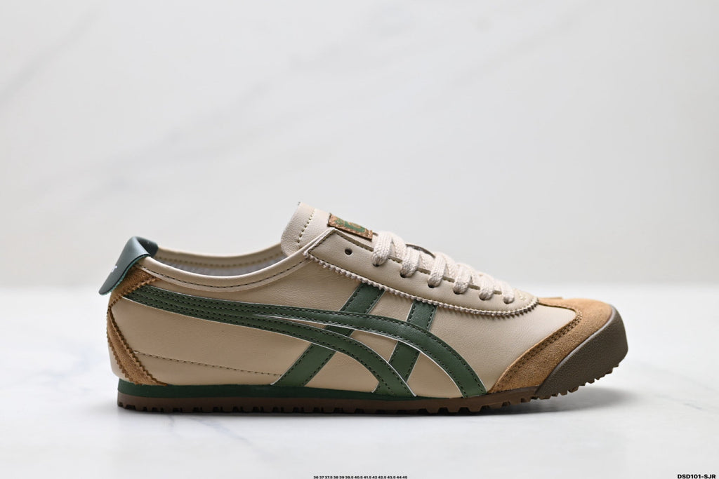 Onitsuka Tiger Retro Low Top Beige Green Gum Unisex Shoes Style 08