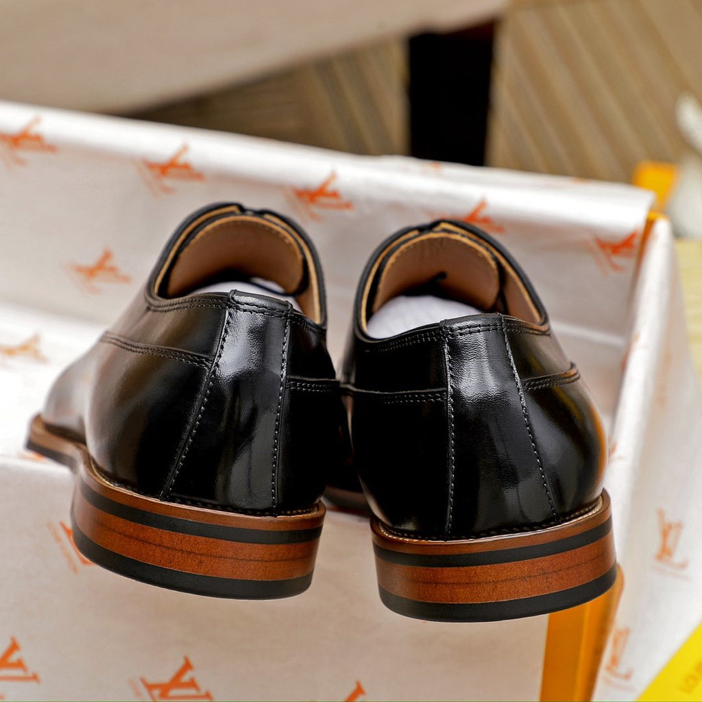Louis Vuitton Men's Perforated Toe Lace-Up Dress Shoes