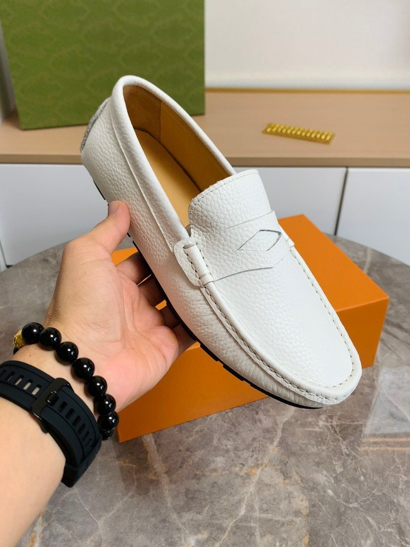 Louis Vuitton Textured Moc-Toe Loafers